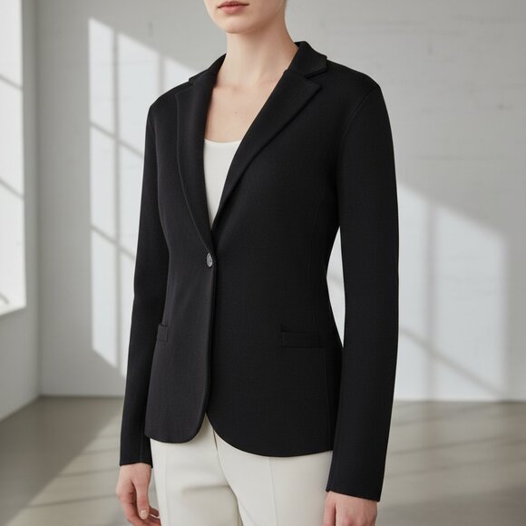 J. Crew Jackets & Blazers - J. Crew Petite Schoolboy Sweater Blazer Knit Jacket Single Button Black NWT